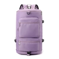 Purple waterproof fitness gym bag with dry-wet separation and multi-pocket design - Light Purple