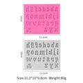Siliconen mal met letters en cijfers voor DIY bakken en knutselen in roze en wit - Kleine letters / Roze