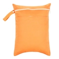 Waterproof orange diaper organizer bag with top zipper and portable stroller strap - 15*18cm / Orange