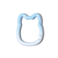 Cierre de resorte con forma de gato y degradado de azul a blanco para llaveros DIY - Azul Degradado