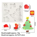 White silicone Christmas mold featuring tree, hat, glove and sock shapes for DIY crafts - Christmas Elements Combo Style (B511) / Gray