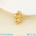 Polished 18K gold lucky four-leaf clover pendant in stainless steel, size 17x12mm - Gold (KLJ9975-Z)