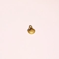 Golden seashell pendant on a pink background with a retro stainless steel O-chain - Shell (Single Pendant)