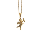 Collana in acciaio inossidabile placcato oro 18k con pendente a forma di angelo cupido - 40+5cm Stile 2: Cupido Catena Regolare