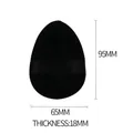 Black teardrop makeup sponge with ribbon, 95x65x18mm dimensions for precise base makeup - Black / Large (1pc Loose)