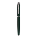 Business rollerball pen in dark green lacquer with silver arrow metal clip - Dark Green with Silver Trim