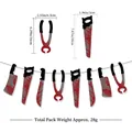 Halloween bloody weapon banner with hanging paper cleaver saw and pliers party decor - Paper Bloody Knife Banner