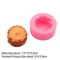 Pink silicone mold for rose cylinder cakes and soaps with floral relief detail - Pink