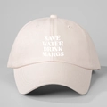 Roze vintage verstelbare baseballpet met witte Save Water Drink Margs tekstopdruk - Verstelbaar / Beige