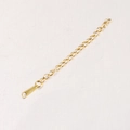Detail of 6.5cm gold stainless steel extension chain for necklaces with a flat metal tag - Gold
