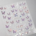 Autocollants à ongles papillon irisés avec effet holographique pour un style de manucure - Style Papillon Aurora Colore (M-252)