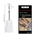 Diamond nail drill bit PG-09 fine grit F red ring slim spindle shape for Russian manicure - PG-09 Fine-Long Shuttle