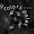 Y2K mini star nail charms with silver base and bright purple zircon center - 26# Starburst (11*7mm)