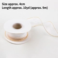White organza ribbon with gold metallic edge, 4cm width and 10 yards length for gift wrapping - Gold Edged Fish Tail Ribbon White