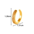 Gold plated U-shape ear cuff with zircon inlay, 1.31cm minimalist clip-on earring - C-Shaped Multi-Row Zircon Style (2617-2#金)