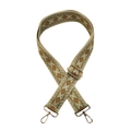 Ethnic style geometric woven polyester bag strap with bronze and green patterns - Ethnic Style 4