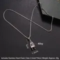Collana punk a spina argentata con teschio e catena in acciaio da 70 cm - Spina a Teschio + Catena in Acciaio da 70cm