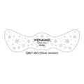 Silver freckle tattoo stickers with metallic snowflake and star patterns for party makeup - QBLT-003 Silver
