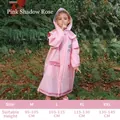 Impermeabile rosa in EVA per bambini con cappuccio e tasche, taglie disponibili M-XXL - M / Rosa