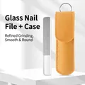 Square Head Glass File + Yellow Leather Case