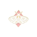 Pink White Gold Line Butterfly