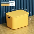 Extra-large 25L primrose yellow storage box with lid and side handles for home organization - XXL (36.5x26x24cm) / Primrose Yellow