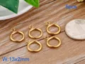 Colgantes de anillo dorados 13x2mm de acero inoxidable para joyería DIY 5 piezas - Color Dorado Juego de 5 (13*2mm)