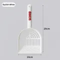 Φαράσι άμμου γάτας Fashion White μήκους 29cm με ανθεκτικό σχεδιασμό φίλτρου - Φαράσι με Διπλή Τρύπα / Λευκό
