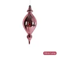 30cm pink metallic finial Christmas ornament with reflective finish for holiday decor - Pink Finial / 30cm