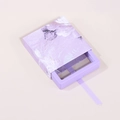 Scatola regalo per gioielli in marmo viola con pellicola PE e design a cassetto - Viola stellato (interno viola)