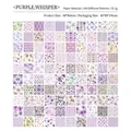 Papier de scrapbooking violet avec 100 motifs de papillons et de dentelle - Murmure Violet