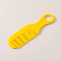 Yellow baby hair comb with round hanging hole for newborn grooming and massage - Yellow Comb