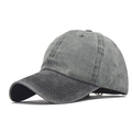 Adjustable washed cotton baseball cap in charcoal grey with a classic six-panel design - Adjustable / Black Front Army Green Back