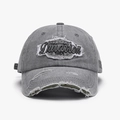 Berretto da baseball grigio invecchiato con ricamo 1963 e dettagli consumati - Regolabile / Grigio fumo