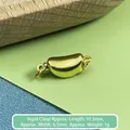 Golden oval jewelry clasp accessory for DIY bracelets with 10.5mm length and 6.5mm width - Yellow Gold Medium