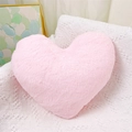 Coussin décoratif rose en forme de cœur, oreiller moelleux en peluche pour canapé de maison - Cœur - Rose miel