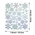 Glittery laser snowflake stickers dimensions 9x7.6 inches for Christmas DIY decor - Silver