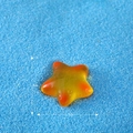 Miniature orange resin starfish ornament with gradient finish and size 2.2cm dimensions - No. 18 Starfish