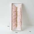 Five pink mesh butterfly ornaments with gold glitter in a gift box for Christmas - Style B (Large)