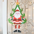 Glittery Santa Claus and Christmas tree door hanger decoration model HH008-1 - 22*34CM / Pine Tree Santa Claus