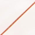 Detail of single row gold-plated tennis bracelet featuring round pink zircon stones - Rose Red Zircon - Gold