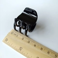 Detail showing a 3.5cm black square hair claw clip next to a ruler for size reference - 3cm / Glossy Black