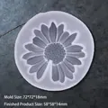 Detailed macro view of daisy silicone mold with dimensions 72x72x18mm for DIY crafts - Plain Daisy Mold