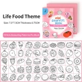 Mini graffiti book for kids featuring food theme with 50 unique coloring pages - Life Food
