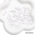 Weiße Perlen-Kreuz-Perlen aus ABS für DIY-Schmuck, Größe 10x15mm im Set - Stil 50 Kreuzperle 10x15mm Weiß 10 Stk./Packung