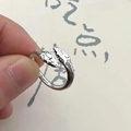 Vintage silver double-headed snake open ring with detailed scale texture in punk style - Adjustable Open / Style 37 (Double Headed Snake S925)