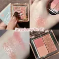 Mini 2-Farben Lidschatten-Palette 05 Strawberry mit mattem und glitzerndem Finish - 05 Kleine Erdbeere