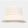 Minimalistischer Fischerhut aus Jacquard mit Rautenmuster für Sonnenschutz - M(56-58cm) / Weiß