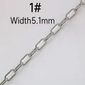 5,1 mm breite minimalistische ovale Gliederkette aus poliertem Edelstahl für DIY-Schmuck - Stil 1# (5,1 mm Breite) / Pro Meter