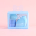 Light blue mushroom head makeup sponge and teardrop blender set in a gift box - 2Pcs Set (Mushroom Head + Beauty Egg) / Blue
